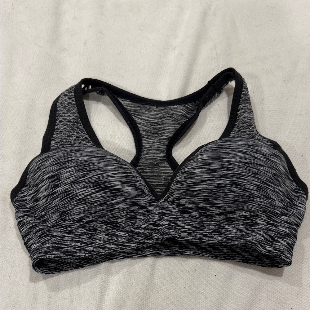 PINK Victoria's Secret Black and Gray Sports Bra